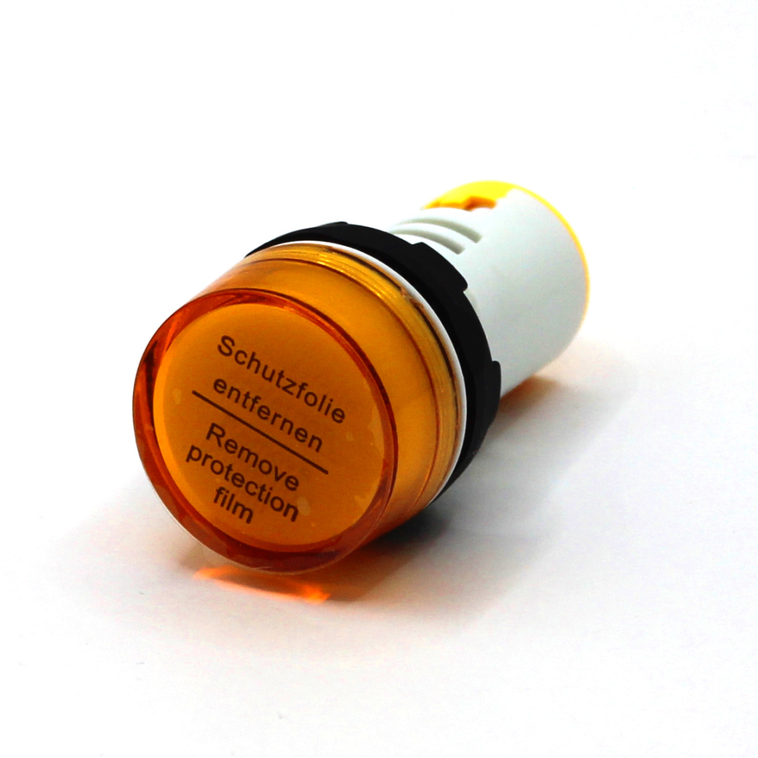 картинка PL22B-220-Y Лампа сигнальная, тип B, жёлтая, 220V, LED AC/DC от магазина Одежда+