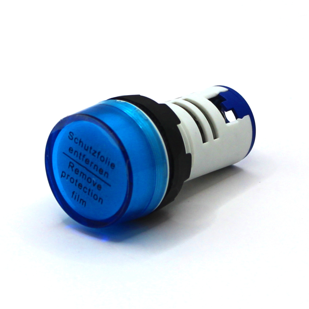 картинка PL22B-220-B Лампа сигнальная, тип B, синяя, 220V, LED AC/DC от магазина Одежда+