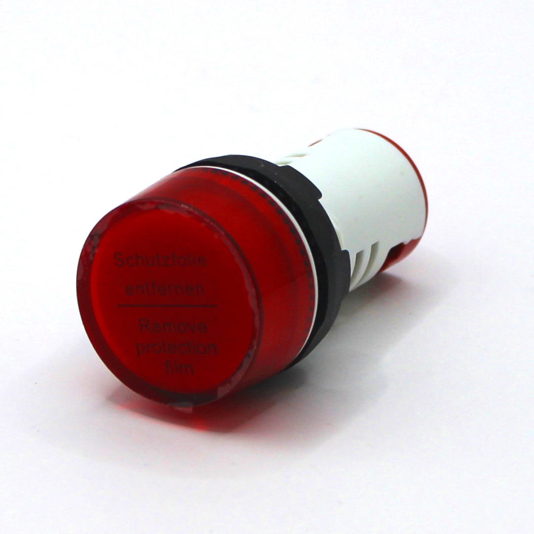 картинка PL22B-012-R Лампа сигнальная, тип B, красная, 12V, LED AC/DC от магазина Одежда+