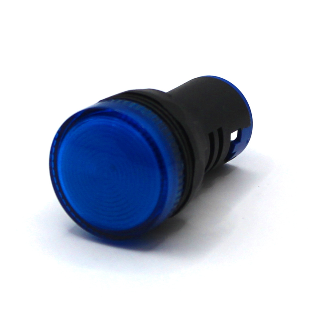 картинка PL22C-012-B Лампа сигнальная, тип С, синяя, 12V, LED AC/DC от магазина Одежда+