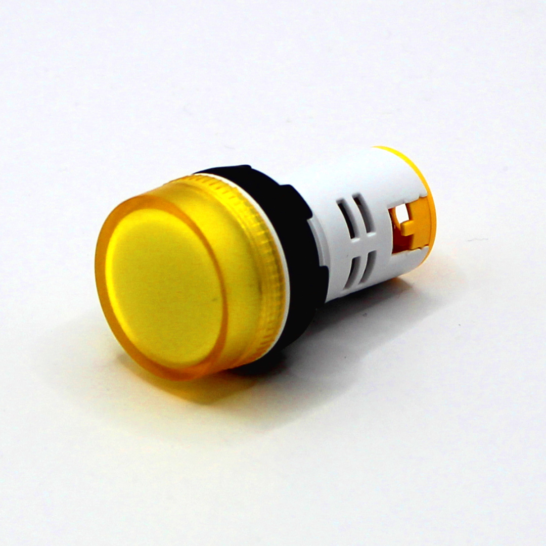 картинка PL22A-024-Y Лампа сигнальная, тип A, жёлтая, 24V, LED AC/DC от магазина Одежда+