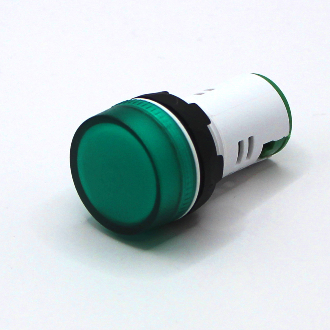 картинка PL22A-024-G Лампа сигнальная, тип A, зелёная, 24V, LED AC/DC от магазина Одежда+