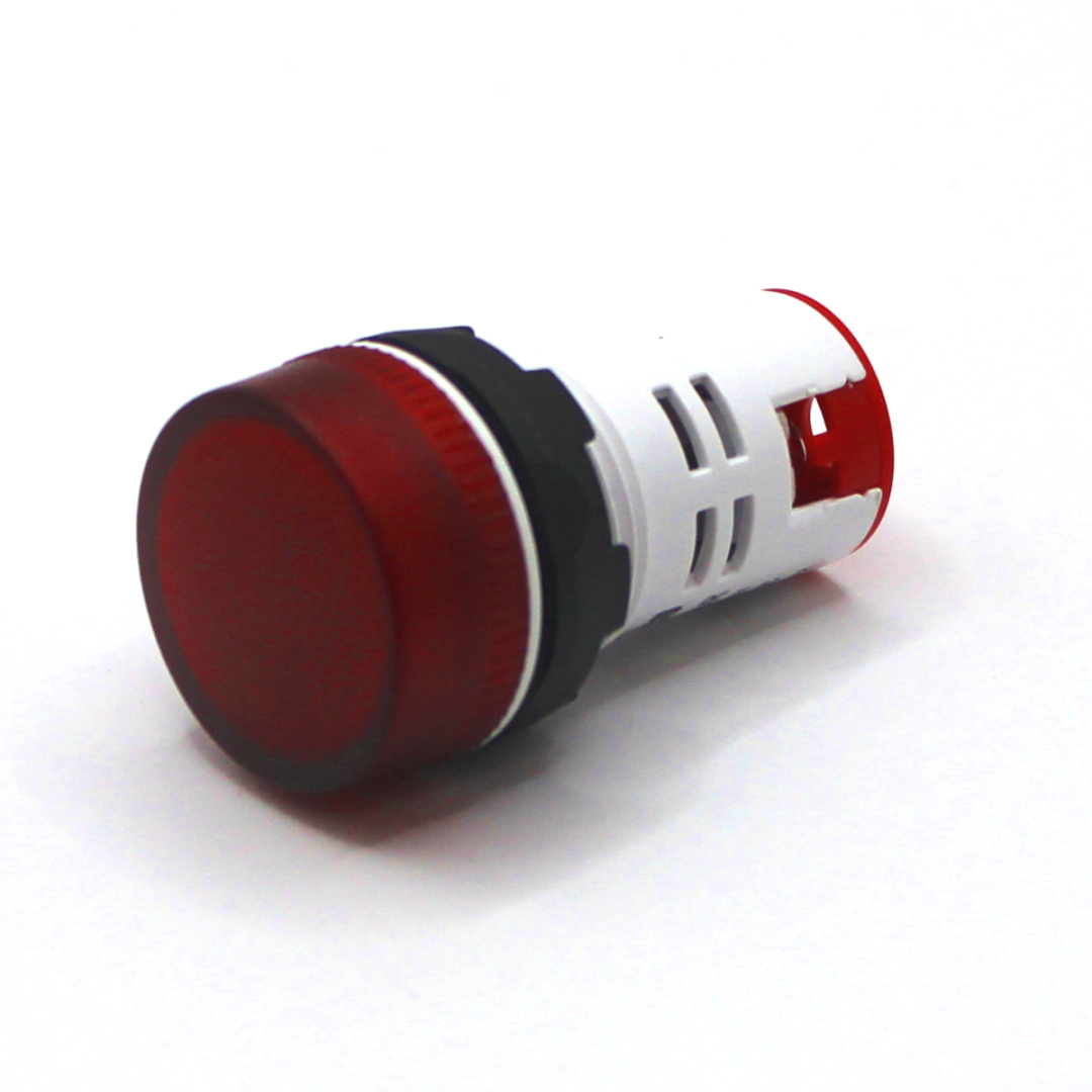 картинка PL22A-012-R Лампа сигнальная, тип A, красная, 12V, LED AC/DC от магазина Одежда+